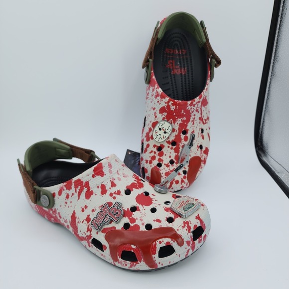 CROCS Friday The 13th Classic Clogs Mens Size 10 Jason Vorhees Movie NEW in Box - Picture 2 of 13